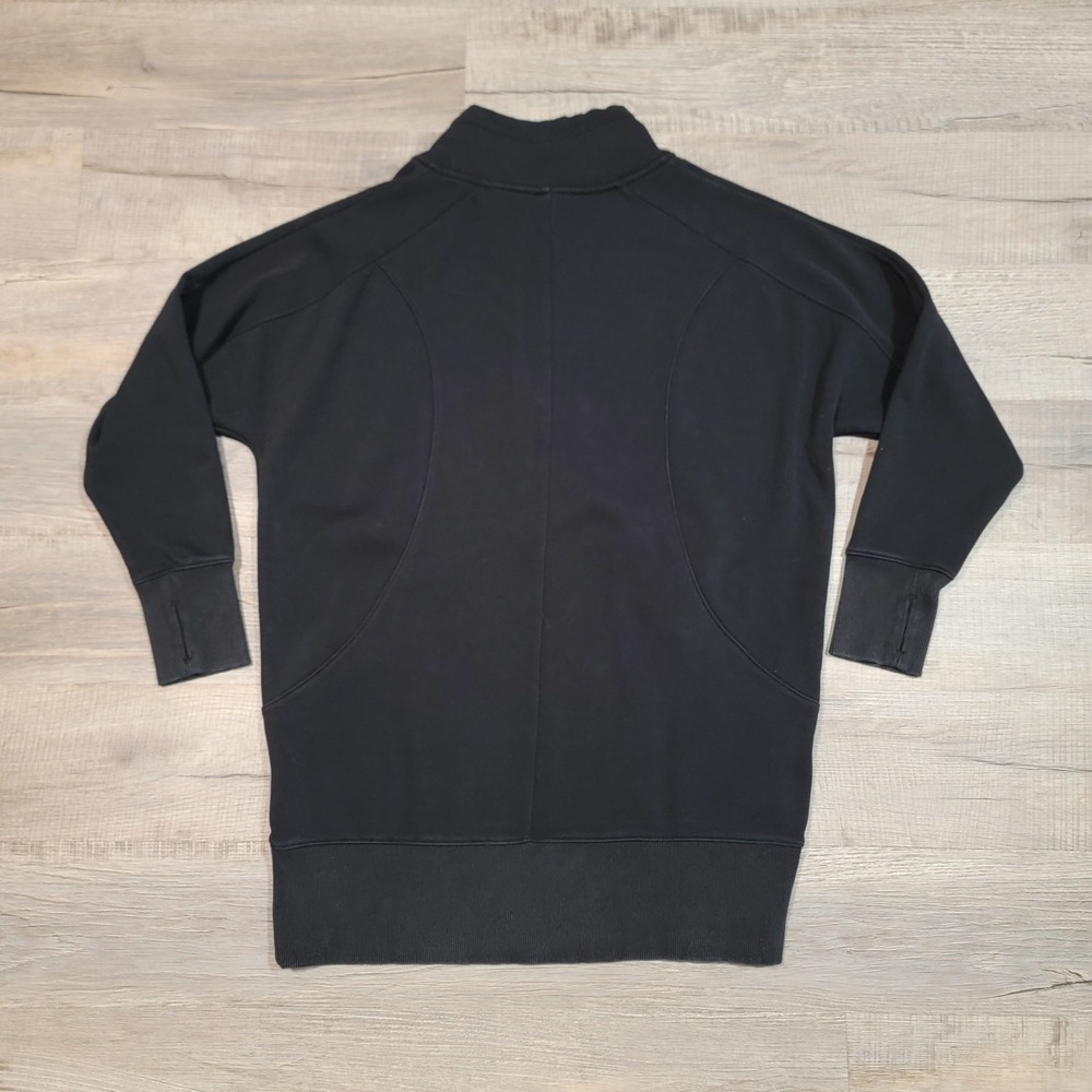 Athleta Cozy Karma Mock Neck Sweatshirt Dress Fleece Long Sleeve Large Petite LP - Picture 3 of 9